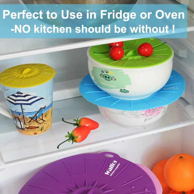 5 Housses Alimentaires en Silicone Réutilisables