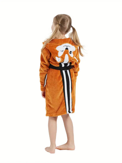 Peignoir de Bain Enfant Polaire Orange