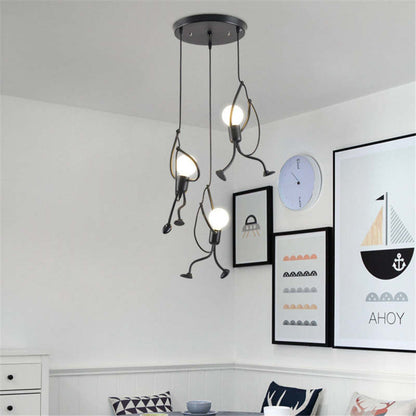 Lampe Suspendue Retro Iron Man - Design Humoristique et Élégant