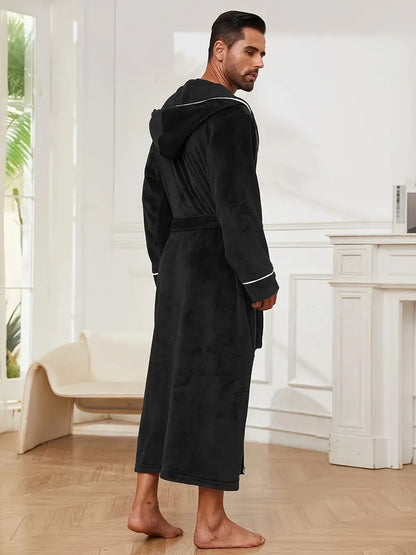 Peignoir de Luxe Chaud avec Capuche