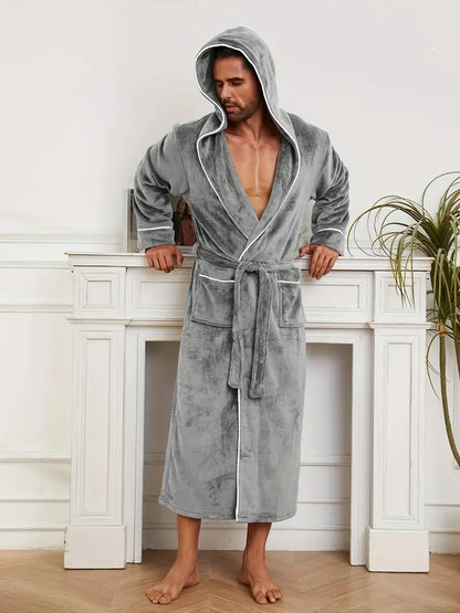 Peignoir de Luxe Chaud avec Capuche