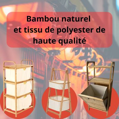 Panier à linge en bambou - Bambou-Sympa™