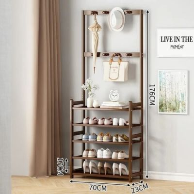 Étagère chaussure en bois porte vêtements - WoodBam-Sympa™
