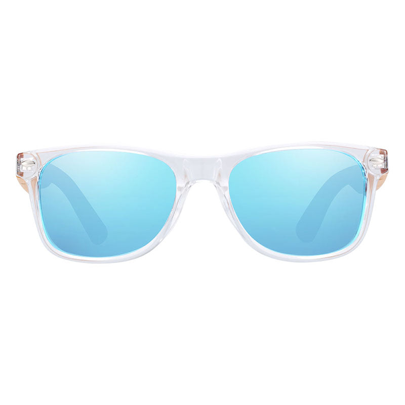 Lunette Soleil Bois - Wayfarer Sky Bleu