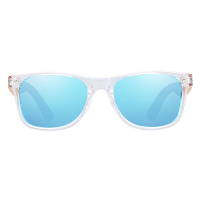Lunette Soleil Bois - Wayfarer Sky Bleu