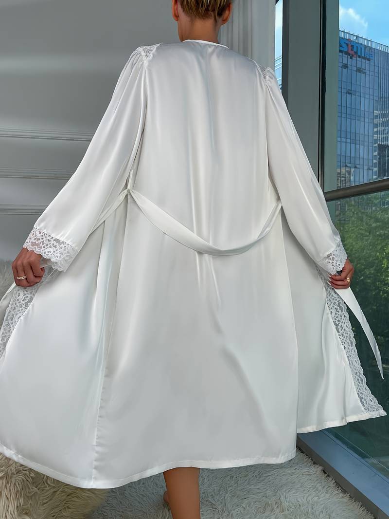 Peignoir de Nuit Élégante en Satin