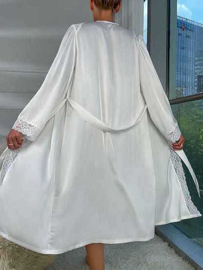 Peignoir de Nuit Élégante en Satin