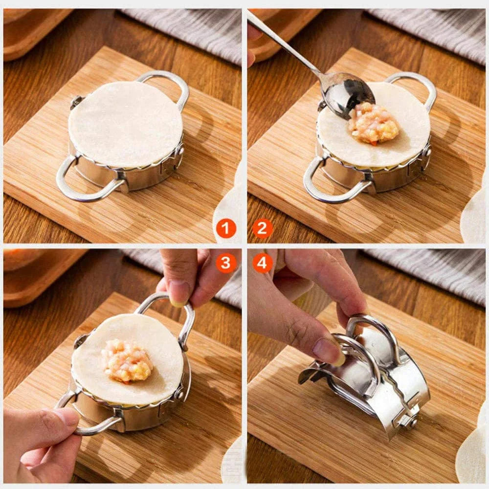 Moule à dumplings en acier inoxydable - Kit de 5 pièces de cuisine