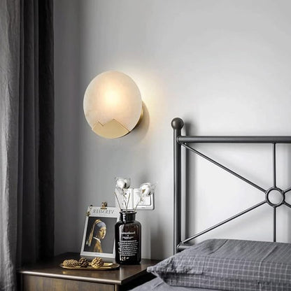 Applique Murale LED Nordic Minimalist - Lampe en Marmor et Laiton avec Dimmer