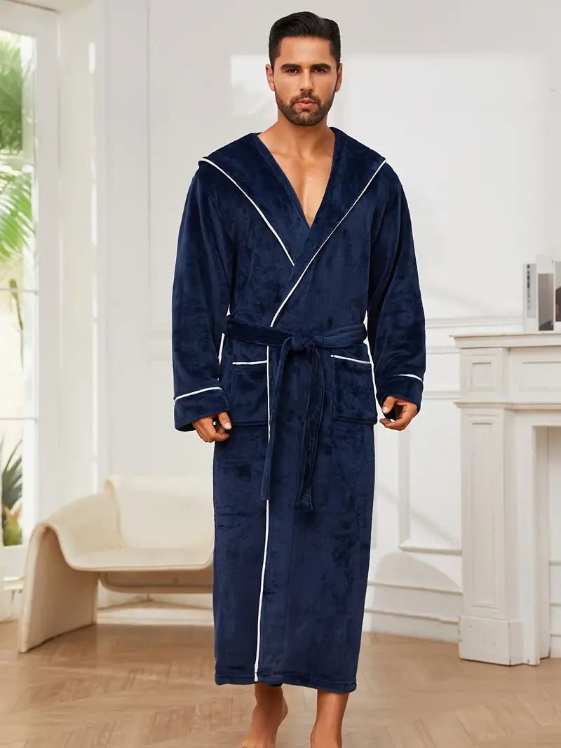 Peignoir de Luxe Chaud avec Capuche