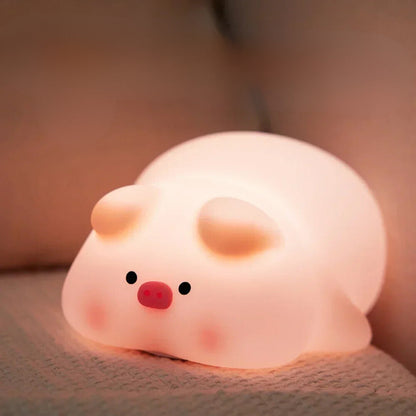 Lampe de Chevet Cochon en Silicone pour Enfant