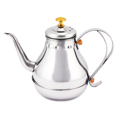 Théière marocaine à col de cygne en acier inoxydable