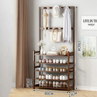Étagère chaussure en bois porte vêtements - WoodBam-Sympa™