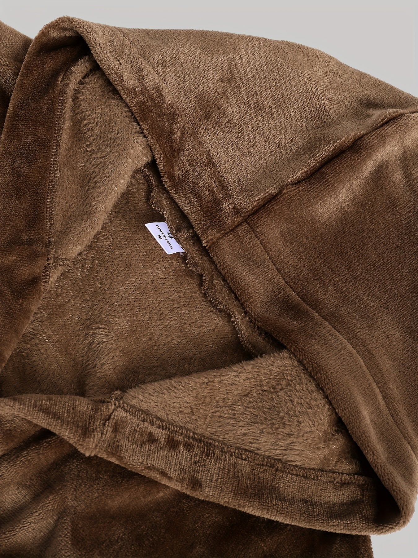 Peignoir homme à capuche en éponge épaisse avec ceinture