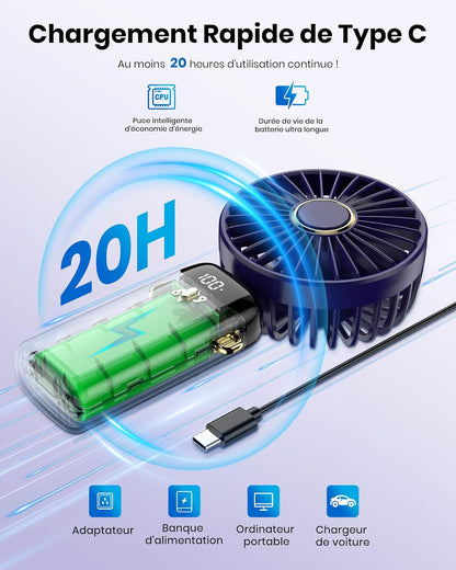 Mini ventilateur portatif 4 en 1  FrizzAir