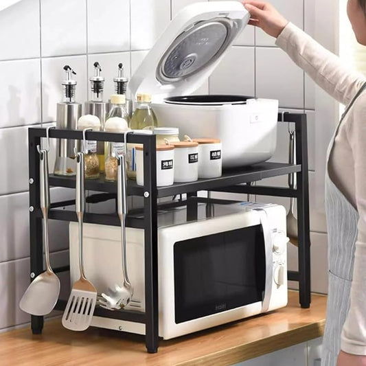 Étagère de Rangement Réglable pour Micro-Ondes