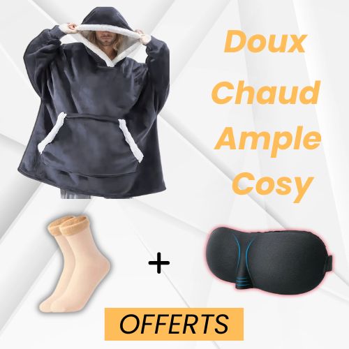 Couverture à Capuche Cosy Premium (Chaussettes + Masque OFFERTS)