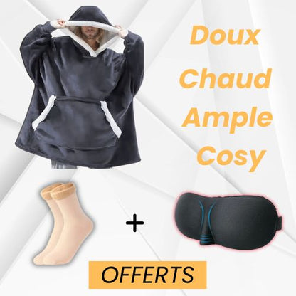 Couverture à Capuche Cosy Premium (Chaussettes + Masque OFFERTS)