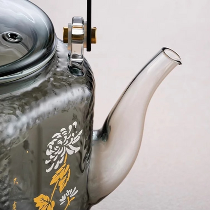 Grande Théière en Verre Vintage (+2 Tasses Offertes)