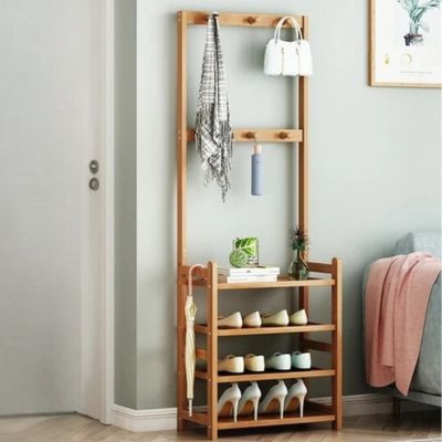 Étagère chaussure en bois porte vêtements - WoodBam-Sympa™