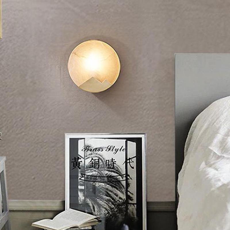 Applique Murale LED Nordic Minimalist - Lampe en Marmor et Laiton avec Dimmer