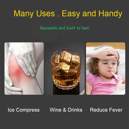 8 Glaçons réutilisables inox en forme de Dés à jouer motifs Poker