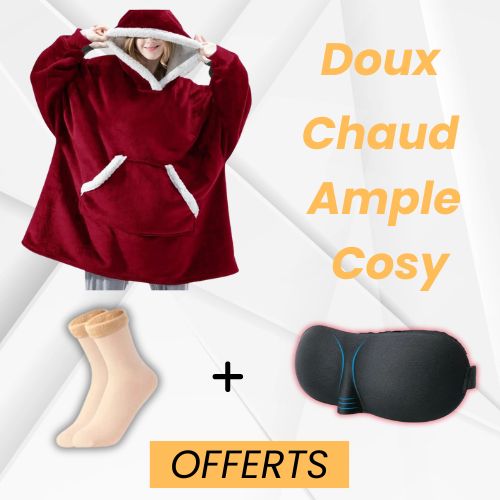 Couverture à Capuche Cosy Premium (Chaussettes + Masque OFFERTS)