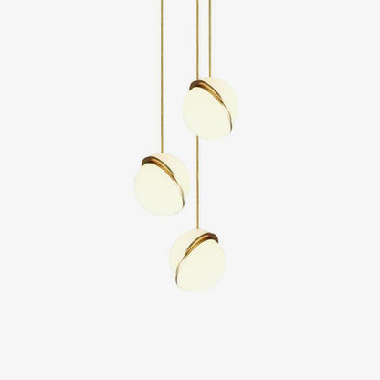 Suspension Mondsichel en Acryl et Laiton - Éclairage LED Moderne et Élégant