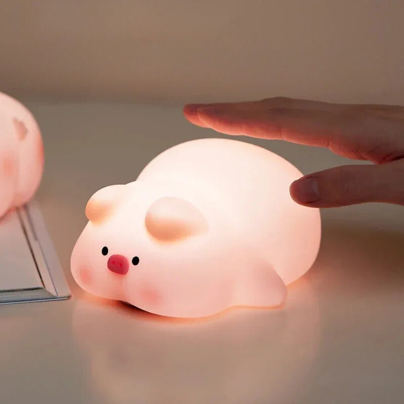 Lampe de Chevet Cochon en Silicone pour Enfant