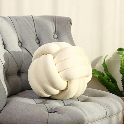 Coussin noeud blanc