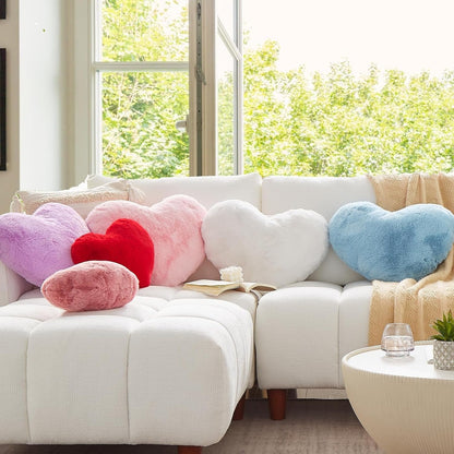 Coussin coeur blanc