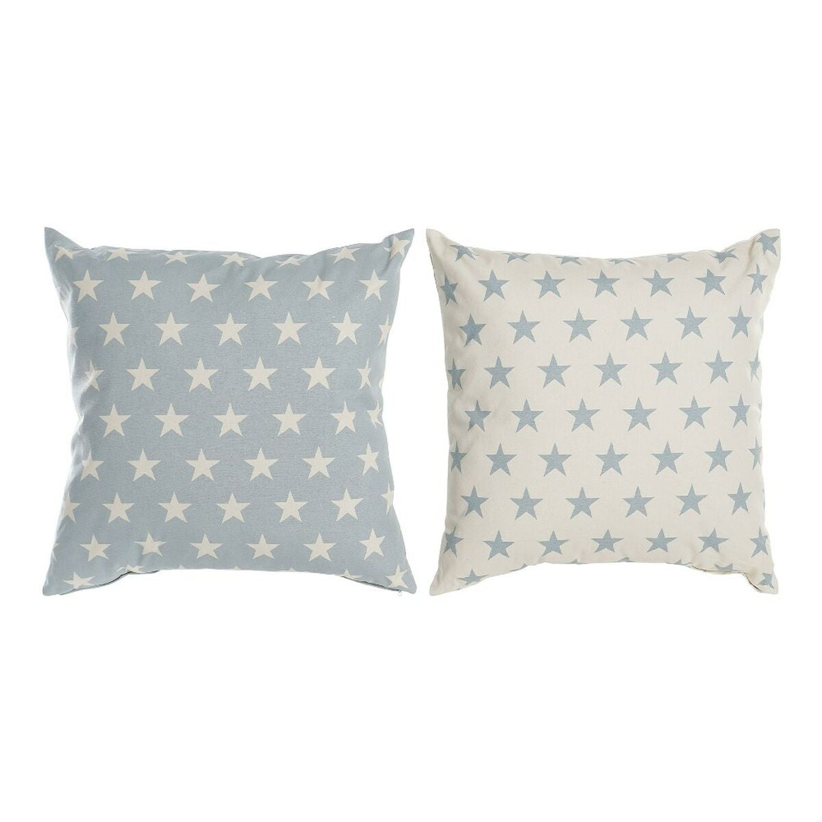 Coussin Bleu 60 x 10 x 60 cm Etoiles Blanc (2 Unités)