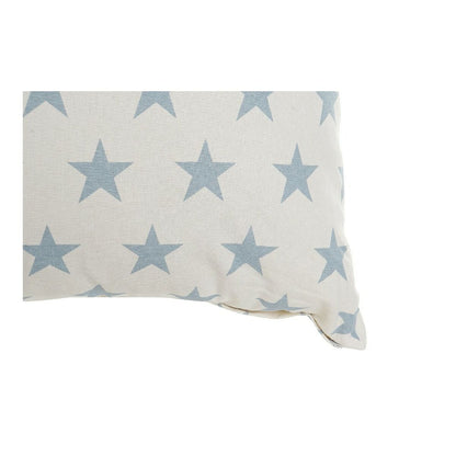 Coussin Bleu 60 x 10 x 60 cm Etoiles Blanc (2 Unités)