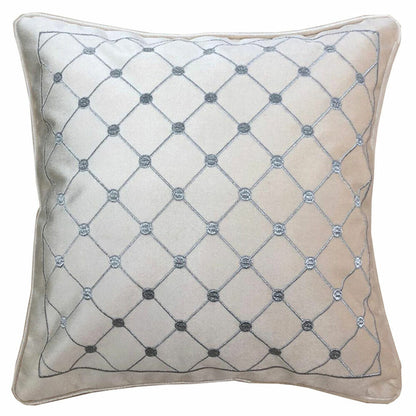 Coussin DKD Home Decor 8424001850327 Gris 45 x 10 x 45 cm Blanc Losanges