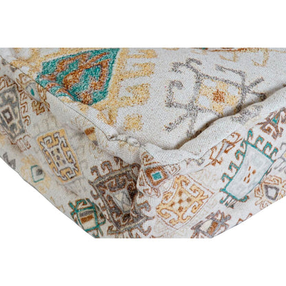 Canapé deux places DKD Home Decor Beige Marron Coton Jaune (145 x 76 x 13 cm)