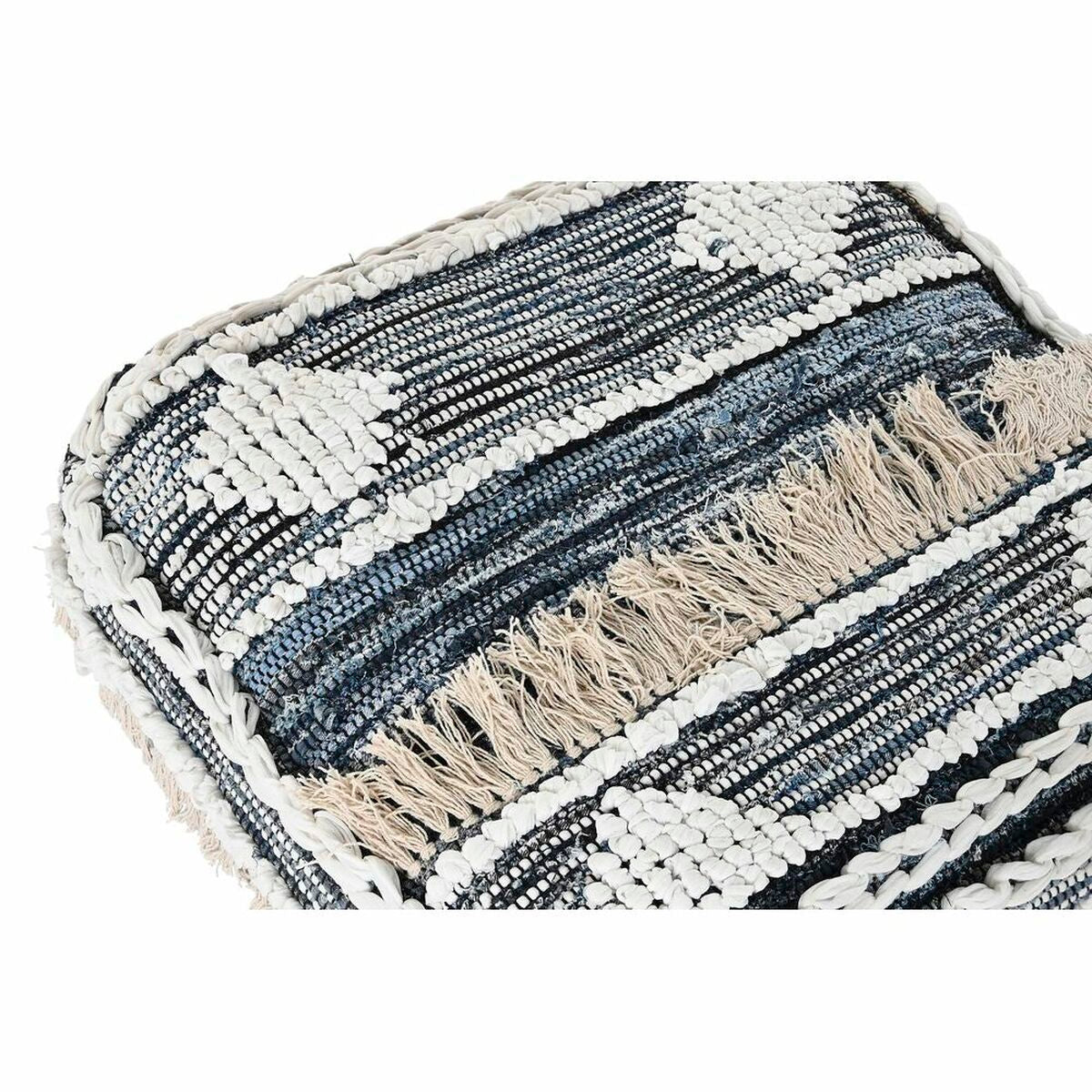 Coussin DKD Home Decor De Sol Noir Rayures 60 x 60 x 25 cm