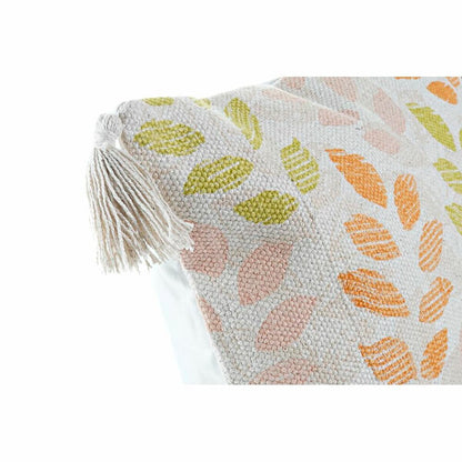 Coussin DKD Home Decor Beige 45 x 10 x 45 cm Multicouleur Fleurs Boho
