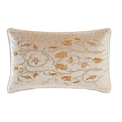Coussin DKD Home Decor Doré 50 x 10 x 30 cm Fleurs