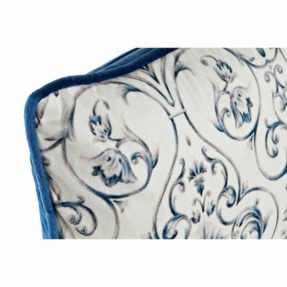 Coussin DKD Home Decor Bleu 50 x 10 x 30 cm Fleurs