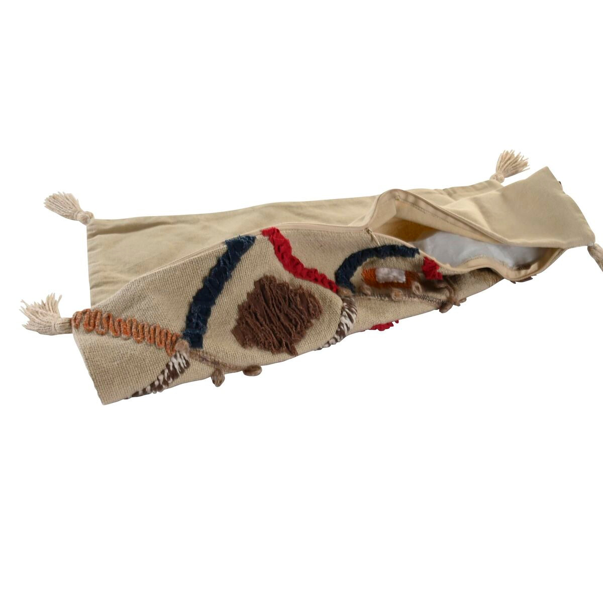 Housse de coussin DKD Home Decor 60 x 1 x 40 cm Multicouleur Frange