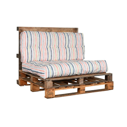 Coussin de palette pour jardin Multicouleurs Rayures 120 x 80 x 16 cm