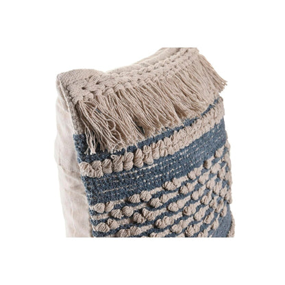 Coussin DKD Home Decor Bleu 45 x 10 x 45 cm Blanc Boho
