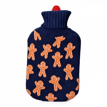 Bouillotte coussin bonhomme pain d'épice en Laine