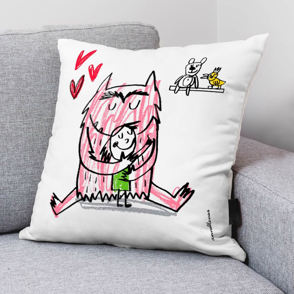 Housse de coussin 50 x 50 cm en Coton bio