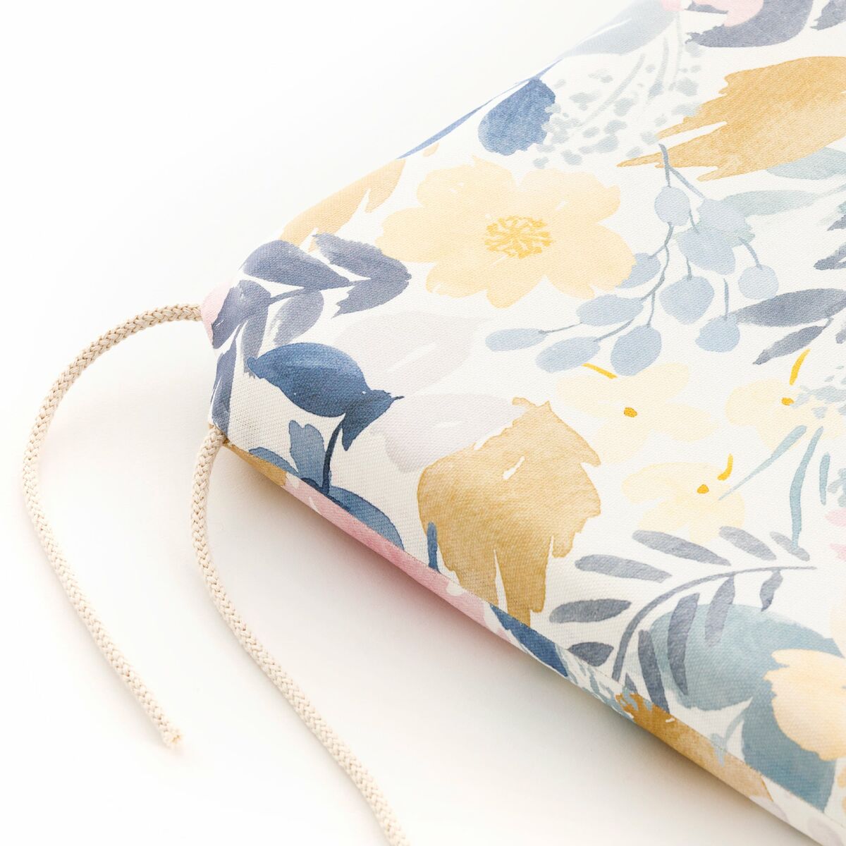Coussin de chaise carré de jardin à fleurs pastel