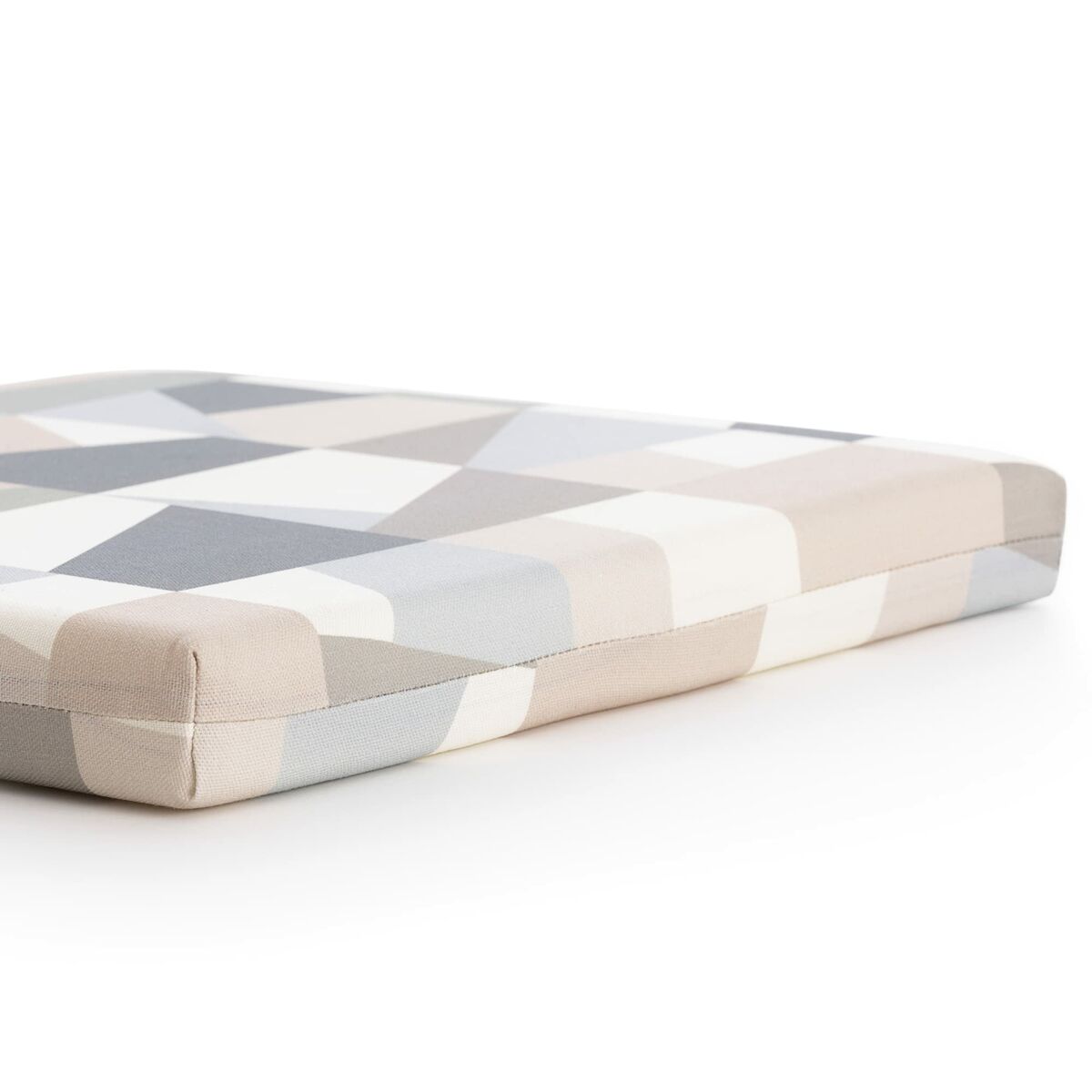 Coussin épais de chaise de jardin carré à motifs géométriques