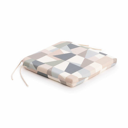 Coussin épais de chaise de jardin carré à motifs géométriques