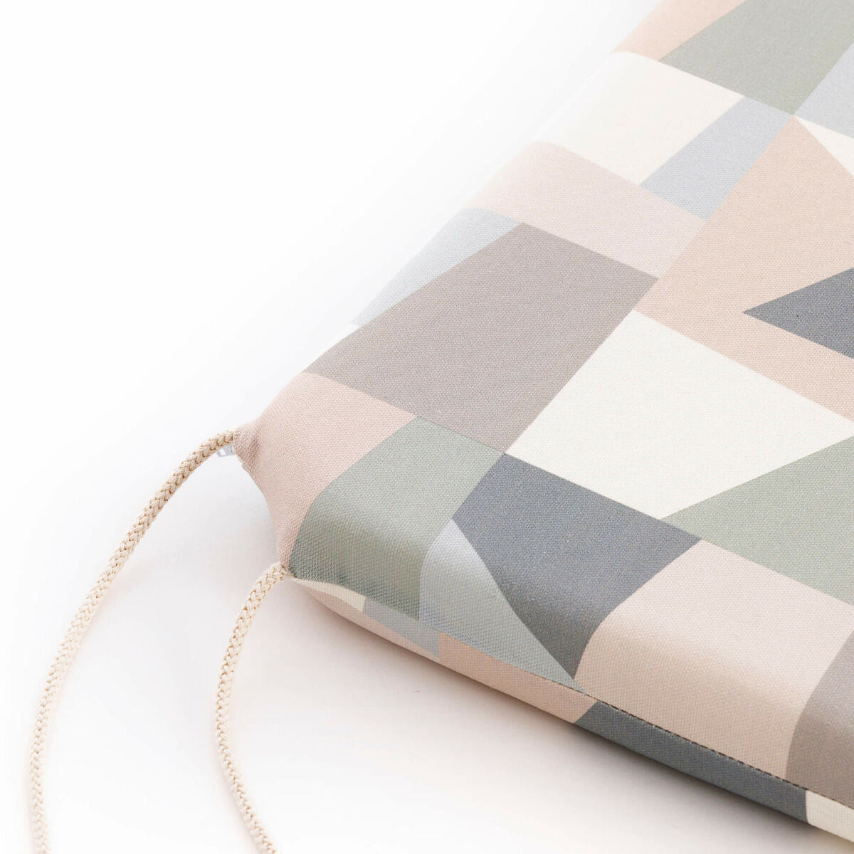 Coussin épais de chaise de jardin carré à motifs géométriques
