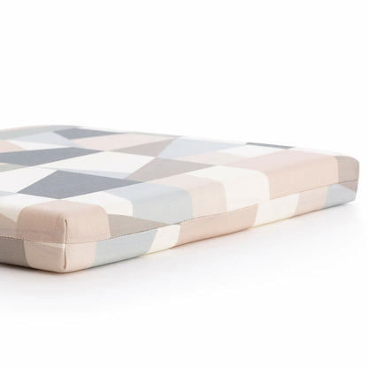 Coussin épais de chaise de jardin carré à motifs géométriques
