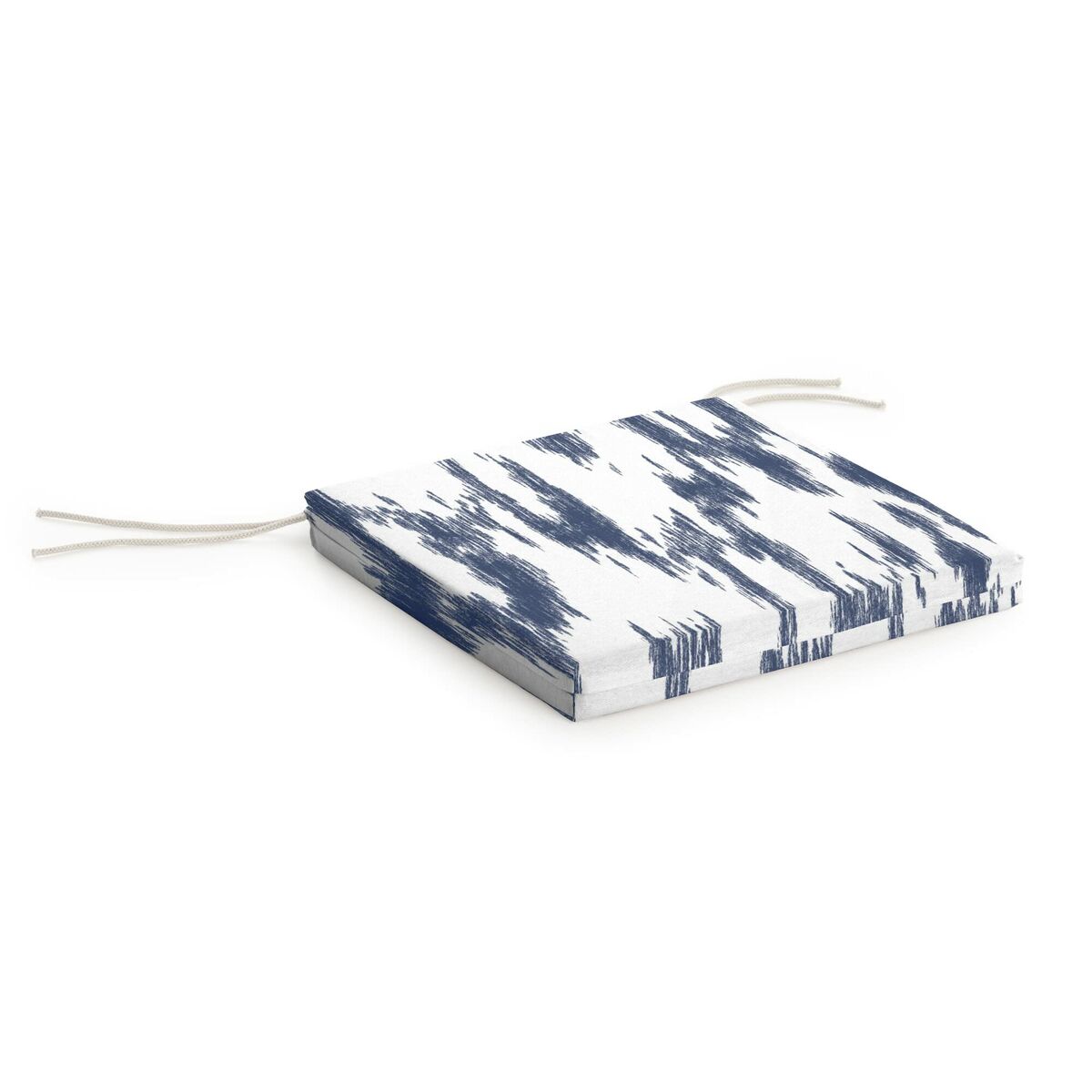 Coussin de chaise de jardin carré à motifs bleus